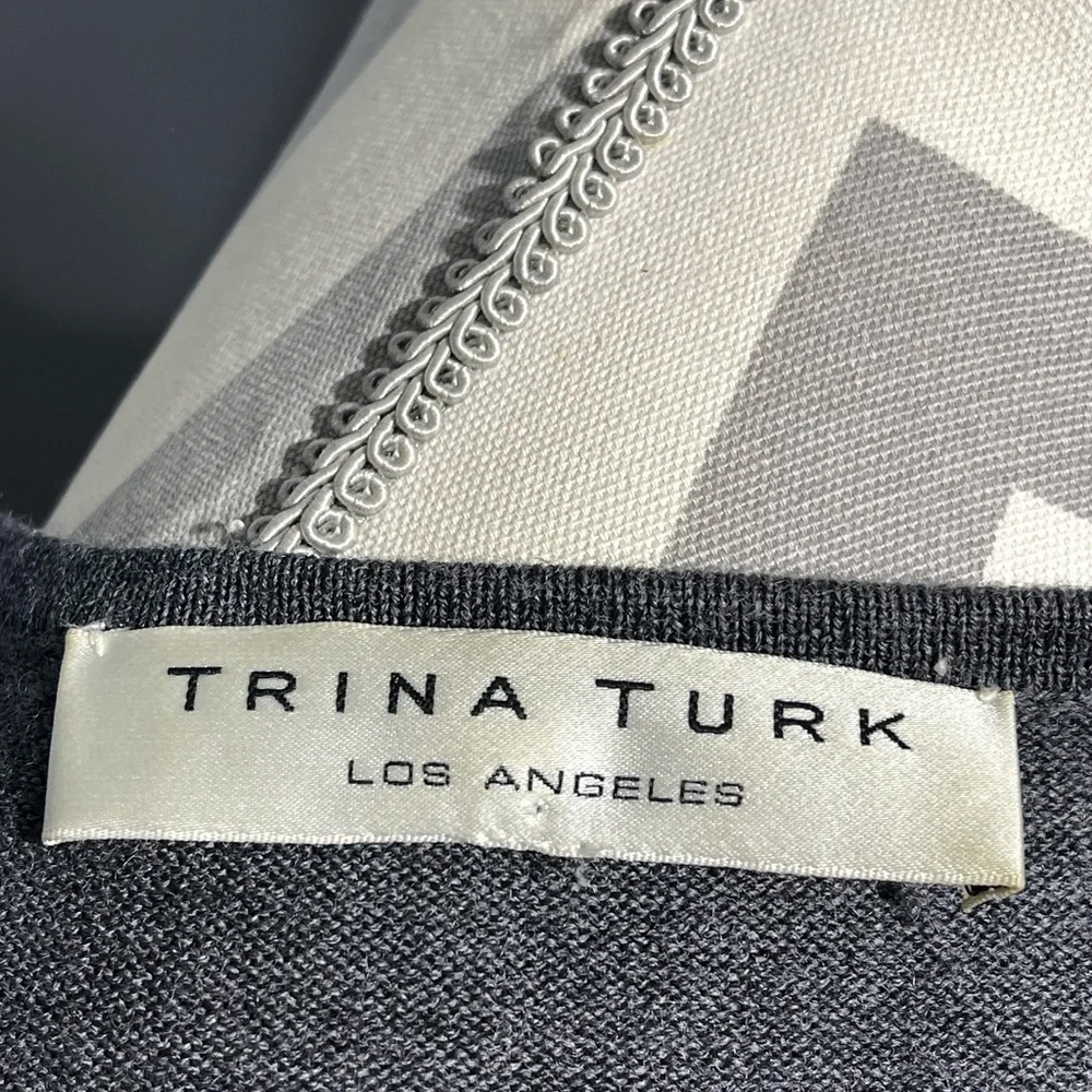 Trina Turk Gray Sequin Mini‎ Dress